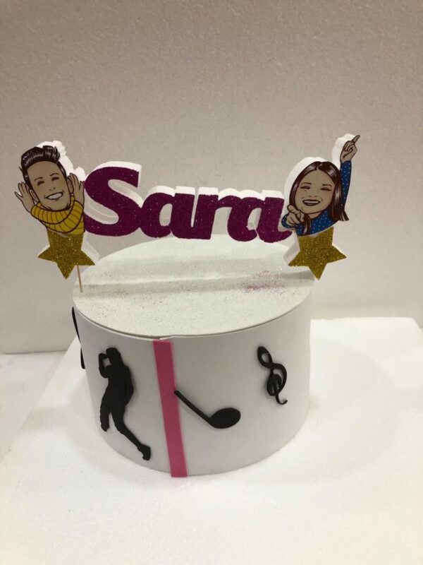 CAKE TOPPER ME CONTRO TE LUI E SOFI' PERSONALIZZABILE - immagine 2