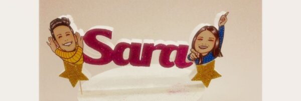 CAKE TOPPER ME CONTRO TE LUI E SOFI' PERSONALIZZABILE - immagine 4