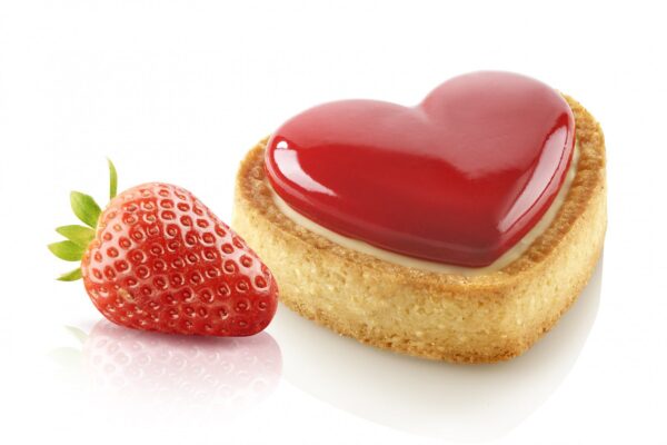 KIT TARTE RING AMORE 80X70 MM SILIKOMART PROFESSIONAL microforati - immagine 3