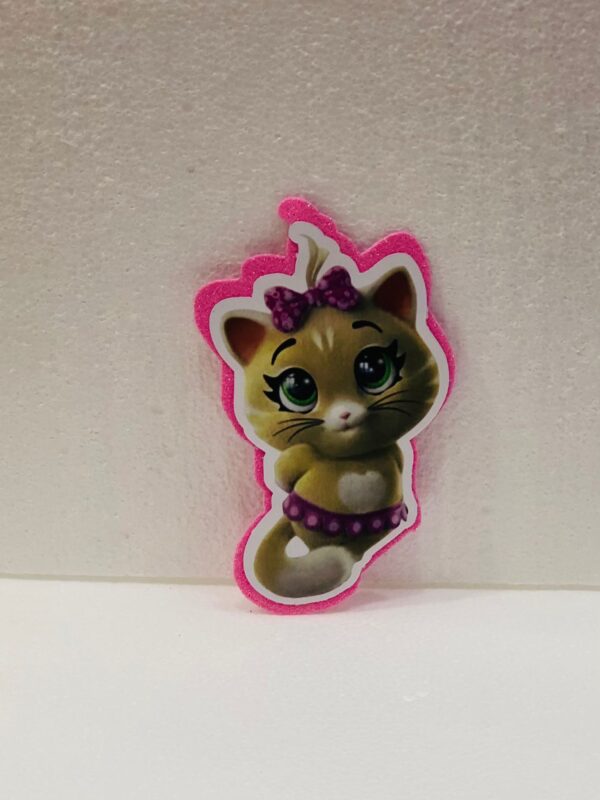 4 PERSONAGGI 44 GATTI CAKE TOPPER CON FONDO GLITTER - immagine 4