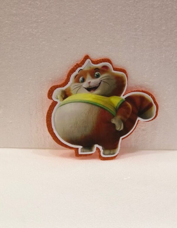 4 PERSONAGGI 44 GATTI CAKE TOPPER CON FONDO GLITTER - immagine 5