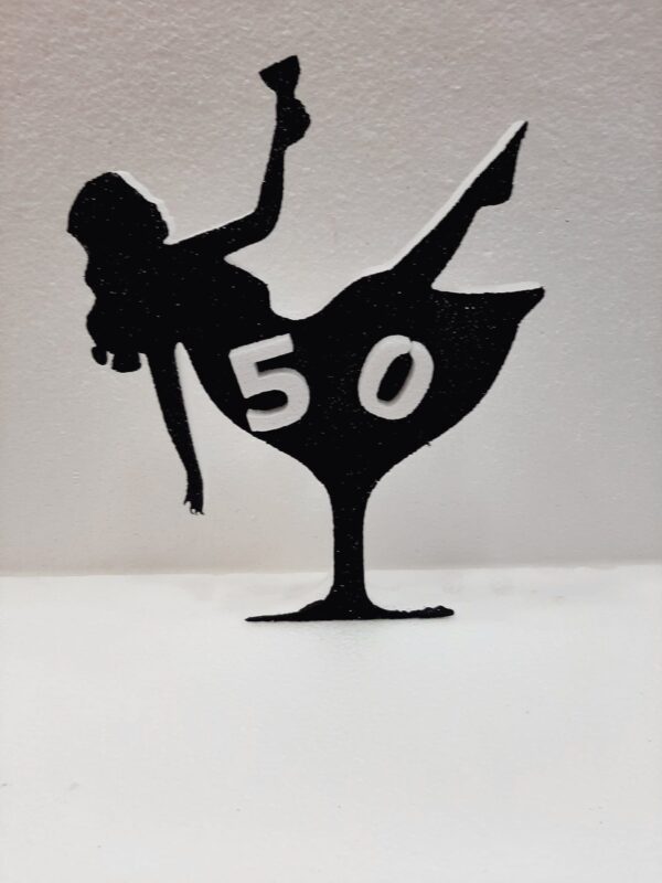 CAKE TOPPER SILHOUETTE UOMO/DONNA IN POLISTIROLO GLITTERATO MODELLO A SCELTA - immagine 4