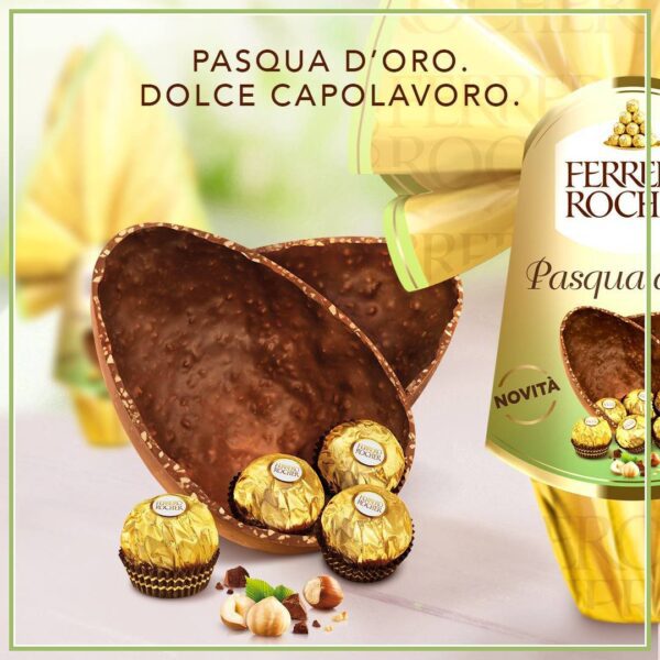 UOVO DI PASQUA FERRERO ROCHER GR 212 CON 3 FERRERO ROCHER - immagine 2