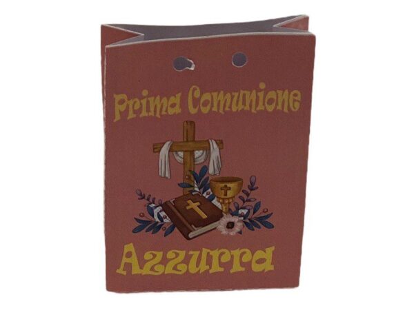 12 Scatole Comunione Modello Shopping Rosa Personalizzabili per confetti caramelle - immagine 2