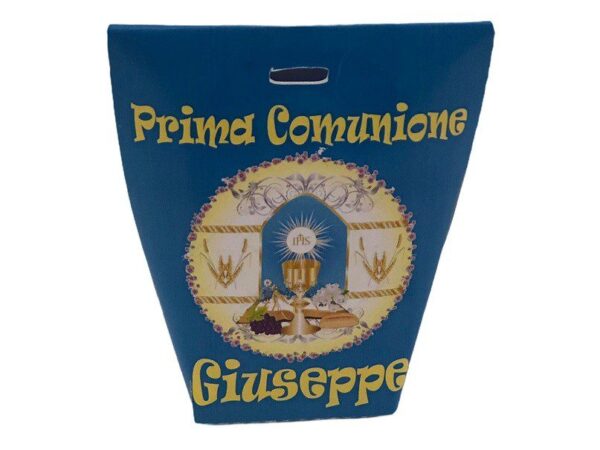 12 Scatole Comunione Modello Prestige Blu Personalizzabili per confetti caramelle - immagine 2