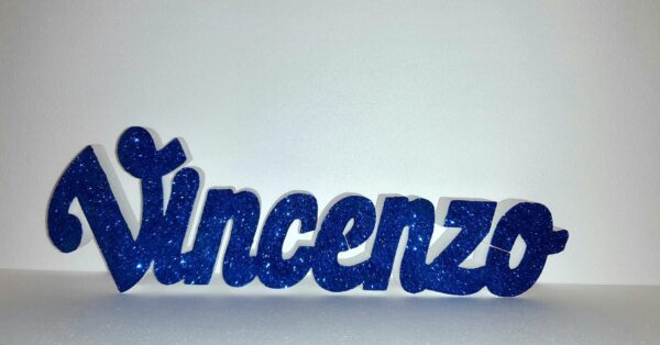 Nome in polistirolo glitterato personalizzato - immagine 5
