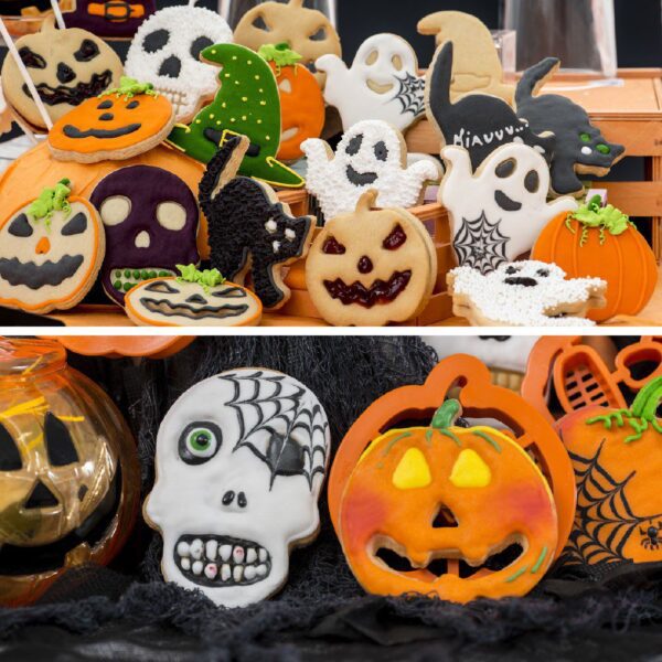 2 Tagliapasta Teschio Zucca con particolari Halooween Decora - immagine 2