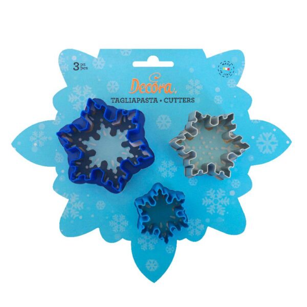 SET 3 TAGLIAPASTA FROZEN STAR FIOCCHIO DI NEVE - immagine 3