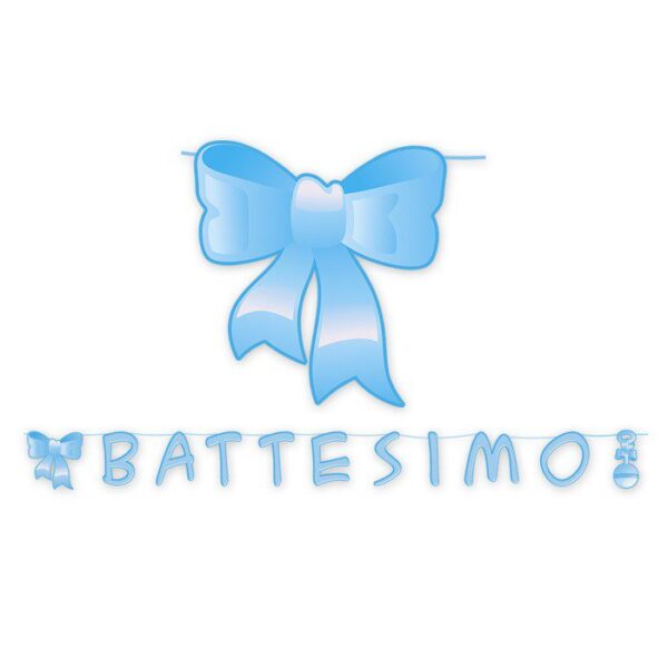 Kit Scritta Maxi Il Mio Battesimo Celeste festone