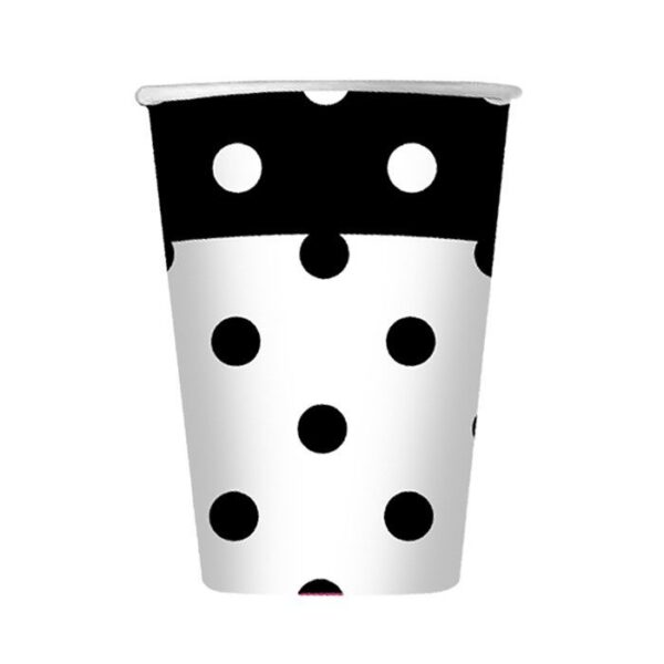 10 Bicchieri 200 cc Pois Nero