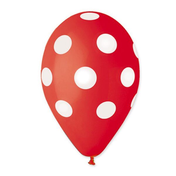 10 Palloncini Pois Rosso