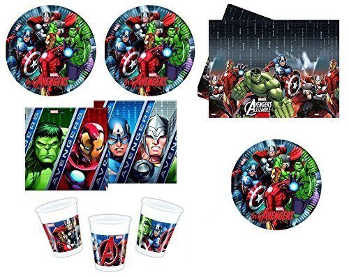 AVENGERS KIT 3 COMPLEANNO BAMBINO SET ADDOBBI PARTY FESTA