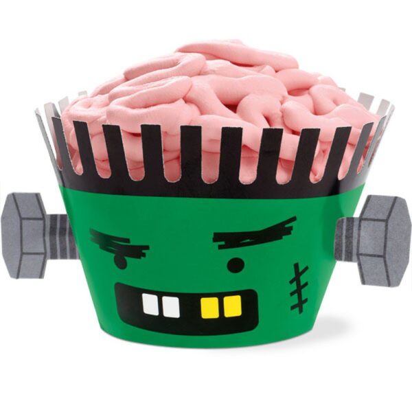12 AVVOLGI MUFFIN FRANKESTEIN HALLOWEEN WILTON