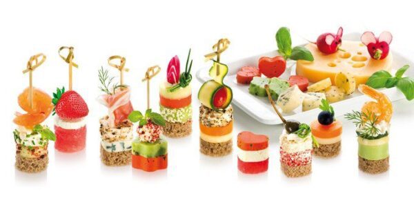 Tescoma Presto Foodstyle Forma Stuzzichini A Strati Presto 4 Forme, Plastica, Multicolre, 10.5X7.5X15 Cm - immagine 5