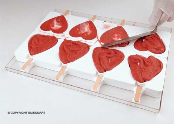 Stampo in silicone cuore su stecco gelati,semifreddi ,san valentino GEL03 Heart-ic - immagine 8