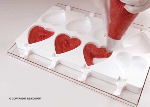 Stampo in silicone cuore su stecco gelati,semifreddi ,san valentino GEL03 Heart-ic - immagine 10