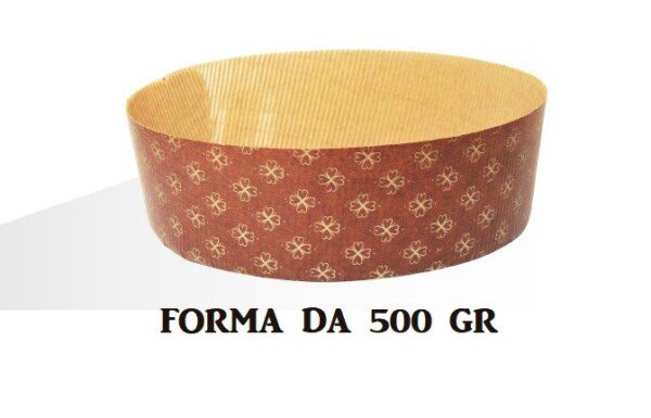 5 x Stampo per PANETTONE 500 gr Basso in Carta Forno Monouso - ideale per Panettoni, Panettone Gastronomico, Canasta