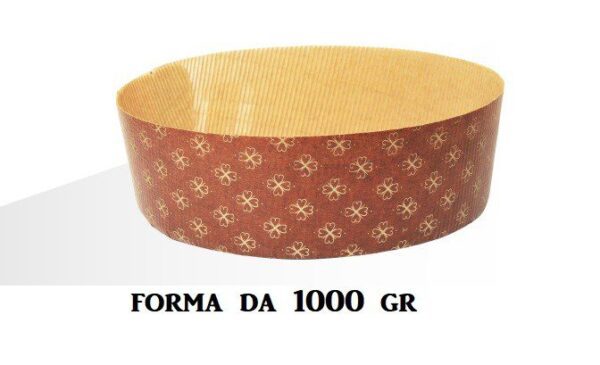 5 x Stampo per PANETTONE 1000 gr Basso in Carta Forno Monouso - ideale per Panettoni, Panettone Gastronomico, Canasta