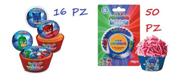 KIT PIROTTINI CON CIALDE IN ZUCCHERO PJMASK SUPERPIGIAMINI
