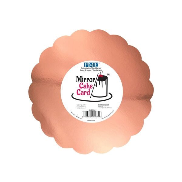 SOTTOTORTA ROSA GOLD PME MIRROR CAKE CARD SCALLOP  DIAMETRO 30,5 CM