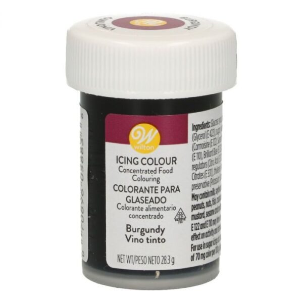 COLORANTE WILTON ALIMENTARE DA 28 GR BORDEAUX NUOVA FORMULA