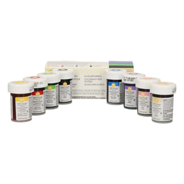 8 COLORANTI WILTON ALIMENTARE DA 28 GR COLORI ASSORTITI NUOVA FORMULA