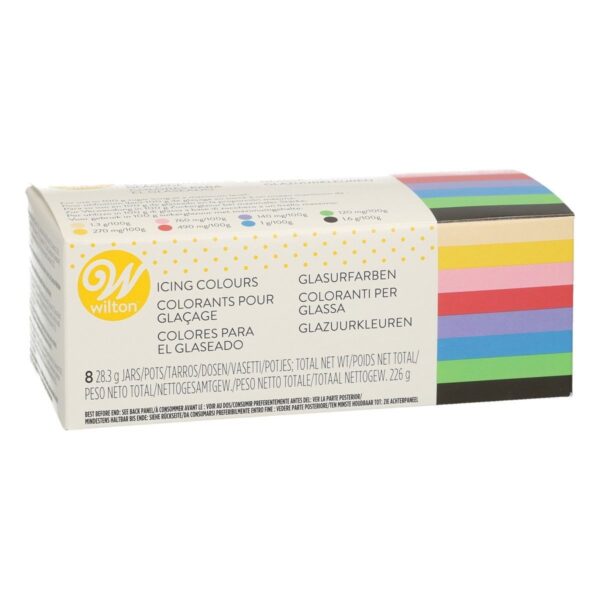 8 COLORANTI WILTON ALIMENTARE DA 28 GR COLORI ASSORTITI NUOVA FORMULA - immagine 2