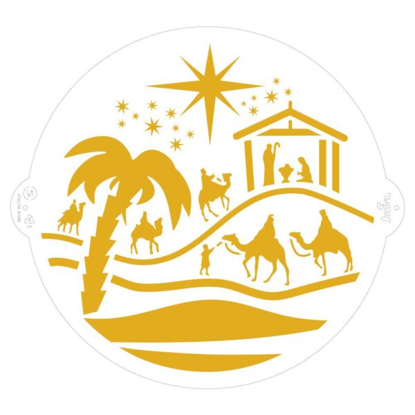 STENCIL PER TORTE NATIVITA' DECORA NATALE