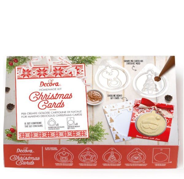 SET HOMEMADE CHRISTMAS CARDS 16 PZ DECORA NATALE
