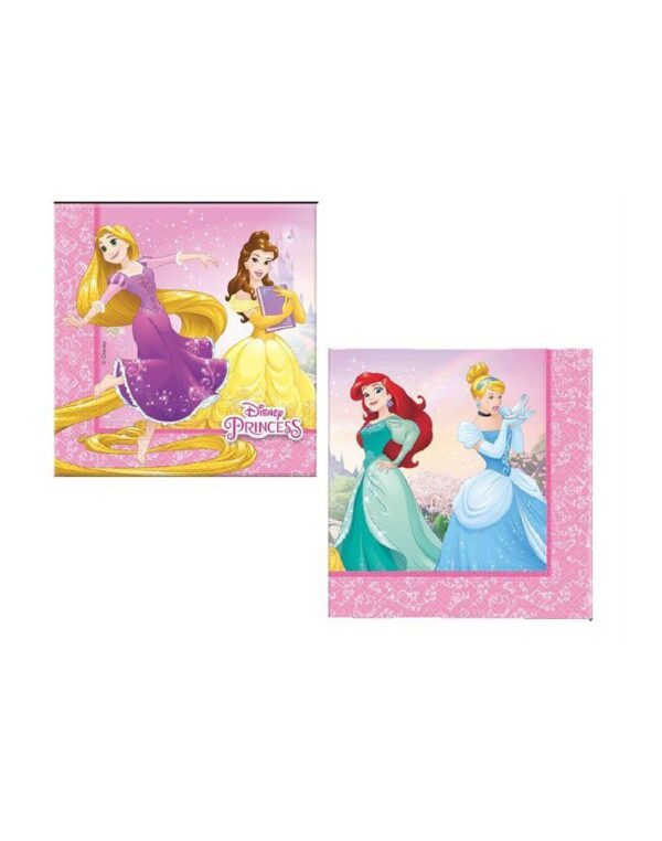 20 Tovaglioli Cm 33x33 Principesse Disney