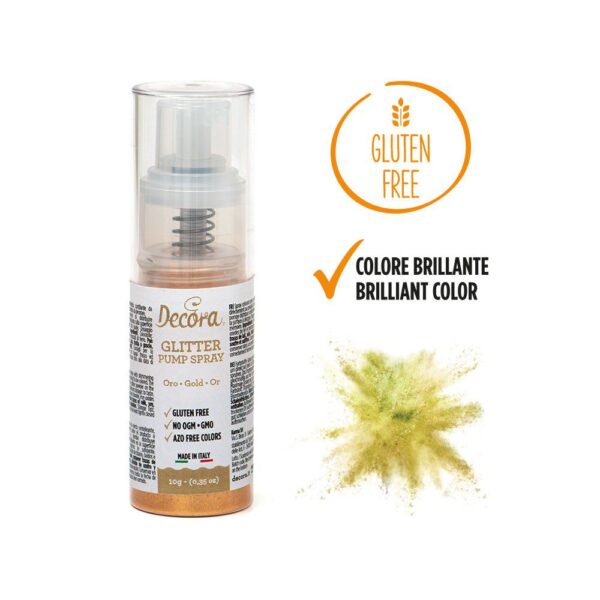 POLVERE GLITTER SPRAY ORO gr 10
