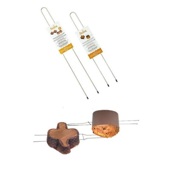 SPILLONE INOX PER PANETTONE/COLOMBA cm 50 DECORA