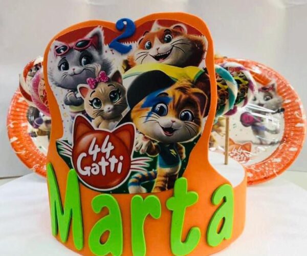 20 LECCA LECCA 44 GATTI  CON ALZATA E BOLLINO PERSONALIZZATO - immagine 3