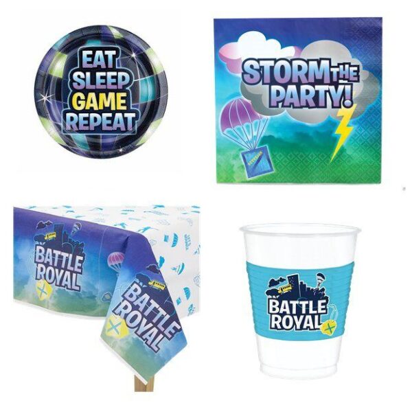 KIT 16 OSPITI FORTNITE BATTLE ROYAL COORDINATO TAVOLA