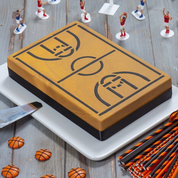 STENCIL CAMPO DI BASKET DECORA - immagine 2