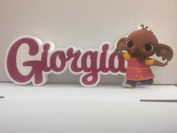 SAGOMA IN POLISTIROLO BING / SULA  CON NOME PERSONALIZZATO