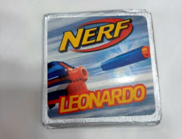 20 QUADROTTI DI CIOCCOLATO A LATTE CON STAMPA  PERSONALIZZATA - immagine 2
