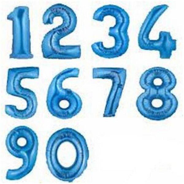 PALLONE IN MYLAR H CM 102 BLU  disponibile da 0 a 9