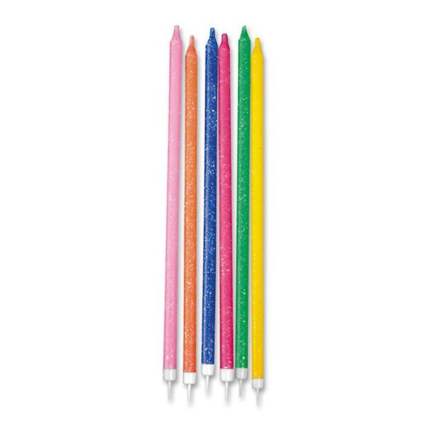 12 Candeline Matite 15 cm colori assortiti