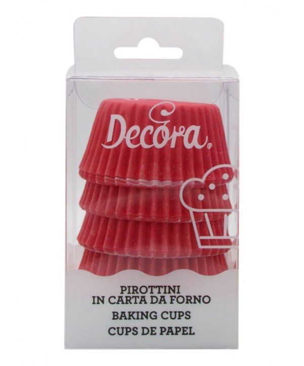 75 PIROTTINI MUFFIN DECORA ROSSI
