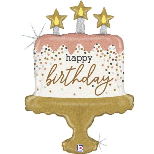 PALLONE BIRTHDAY  CAKE CONFETTI  IN FOIL CM 84