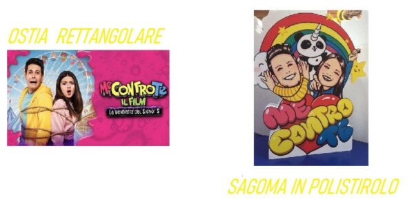 KIT ME CONTRO TE CON SAGOMA IN POLISTIROLO CON  NEW OSTIA PER TORTA