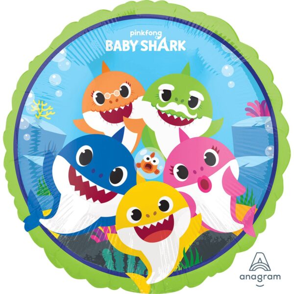 KIT 24 OSPITI BABY SHARK COORDINATO TAVOLA ( 24 piatti,24 bicchieri,32 tovaglioli ,1 tovaglia ) - immagine 6