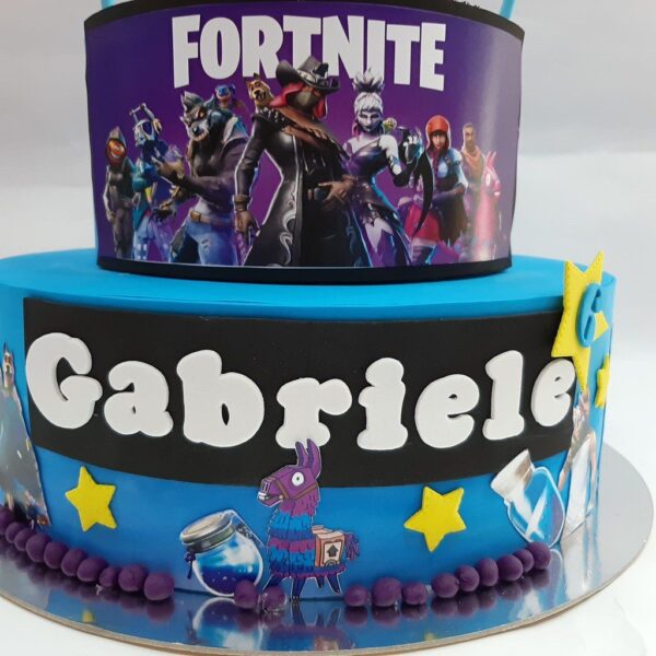 TORTA SCENOGRAFICA FORTNITE  A 2 PIANI - immagine 3