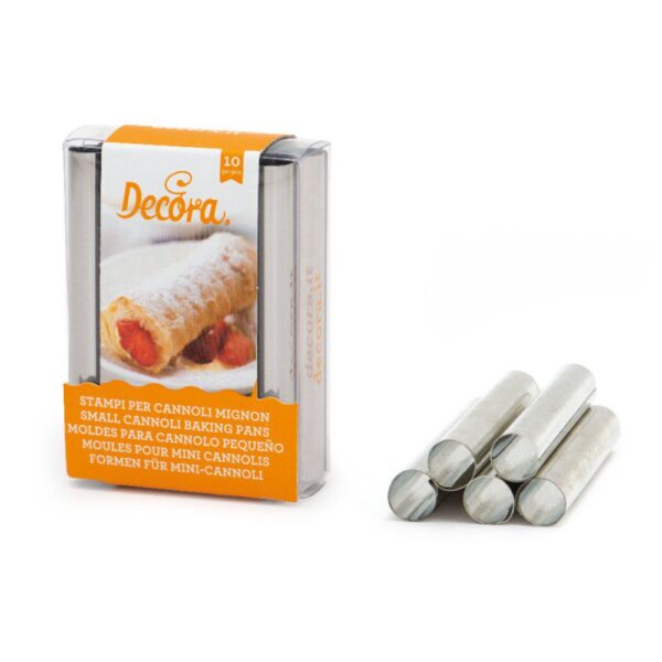 Set 10 Stampi per Cannoli Mignon Decora