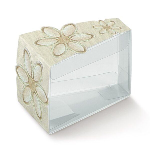 10 Scatole pvc trasparenti portaconfetti Tortina pvc