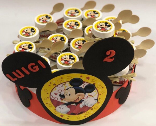 Kit Nutelline con Doppio Bollino e Base Personalizzata Topolino
