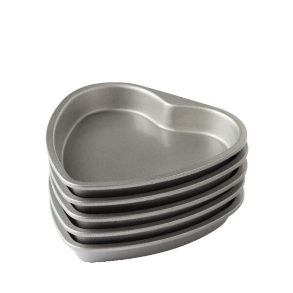 SET 5 STAMPI CUORE 15 X 2 H CM PER TORTE A STRATI - immagine 2
