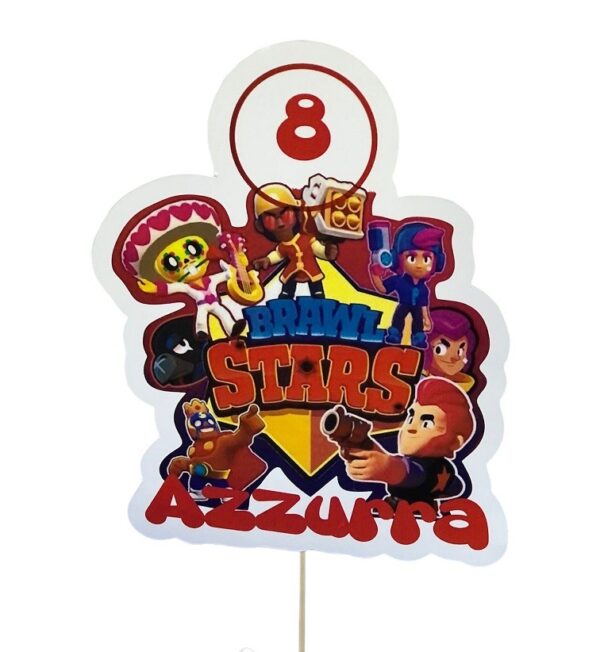 CAKE TOPPER BRAWL STARS PERSONALIZZABILE