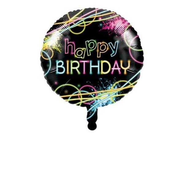 KIT 24  OSPITI  COORDINATO TAVOLA GLOW PARTY CON PALLONE FOIL E 25 BRACCIALI GLOW COLORI ASSORTITI - immagine 7